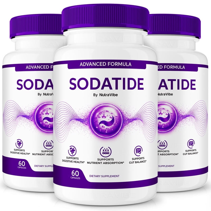 (3 Pack) Sodatide Probiotics Capsules – Gentle Gut & Digestive Support Formula for Balance & Wellness | Easy-to-Take Capsules (180 Capsules)