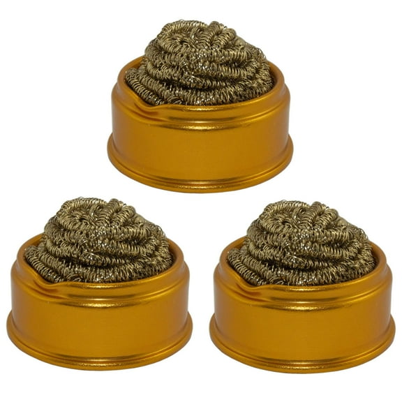 3 Pack Soft Coiled Brass Soldering Iron Tip Cleaner