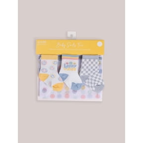 JuJuBe x Studio Oh! 3-Pack Soft Durable Baby Socks Set - Happy Baby Vibes