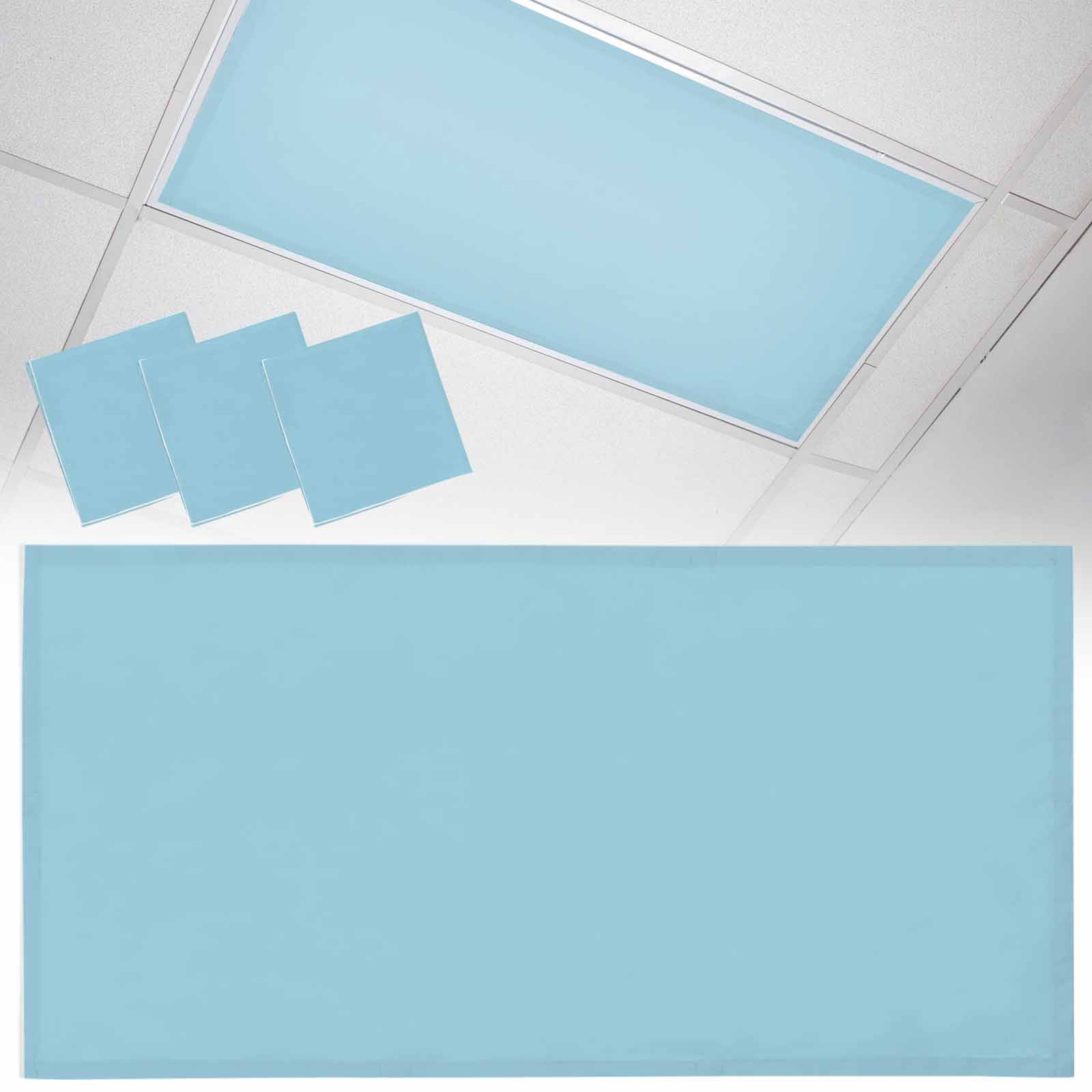 3 Pack Soild Color Fluorescent Light Covers for Ceiling Lights Sapphire ...