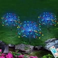 thumbnail image 1 of 3 Pack Solar Firework Lights Outdoor, 360 LED Waterproof Starburst Stake Lights with Remote Control, 8 Modes DIY Solar Garden Decorative Lights for Pathway, Yard, Patio, Christmas (Multicolor), 1 of 8