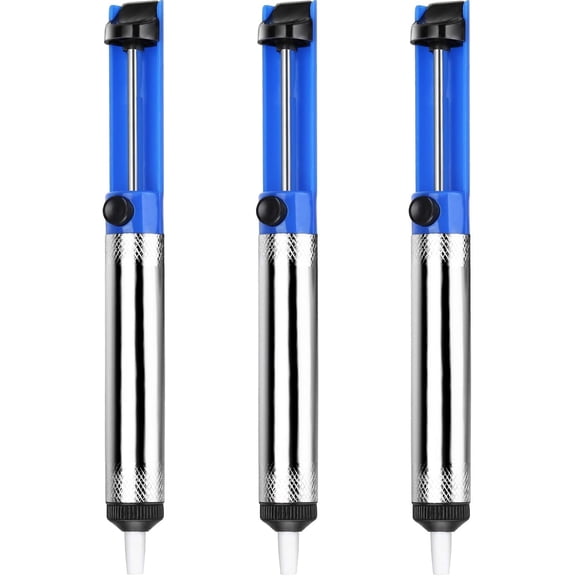 3-Pack Solder Sucker Desoldering Vacuum Pump - Manual Solder Removal Tool for PCB Circuit Board Repair, Electronics Soldering, and DIY Projects