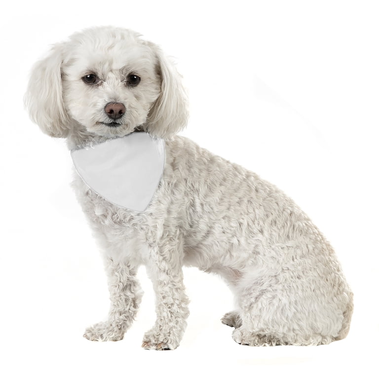 36-Pack White Dog Bandanas - Blank DIY Triangle Scarves For Small To Large Dogs