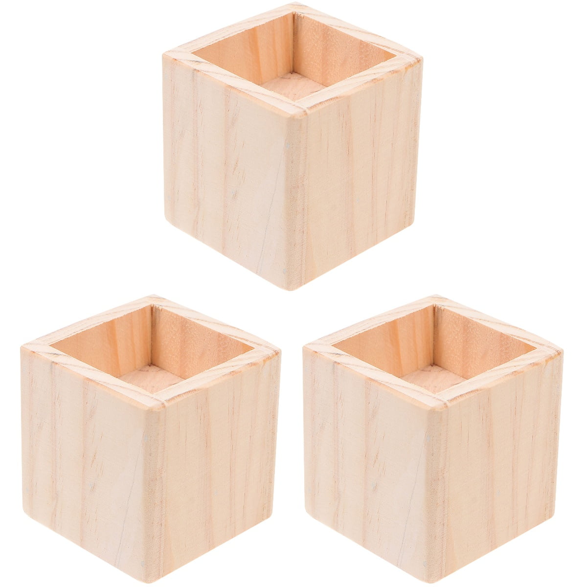 3 Pack Solid Wood Bed Mat Furniture Supplies Lift Riser Foot Pad Corner