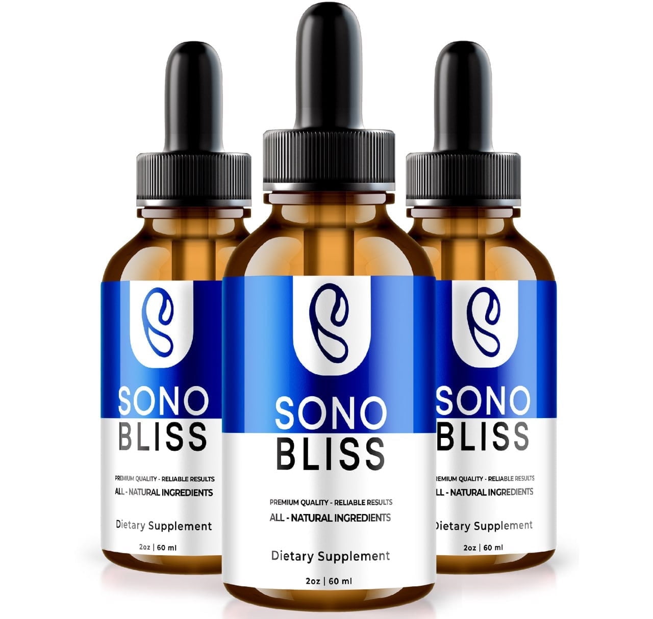 (3 Pack) Sono Bliss Ear Drops, SonoBliss Premium Hearing Support Formula, Official All Natural Dropper, Supplement for Ringing Ears, Maximum Strength Liquid, Reviews (180 mL)