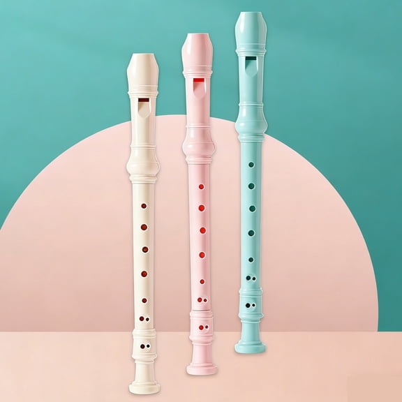 3 Pack Soprano Recorder for Children Beginners, German Style C Key 8-Hole Recorder Instrument ABS 3 Piece with Cleaning Kit
