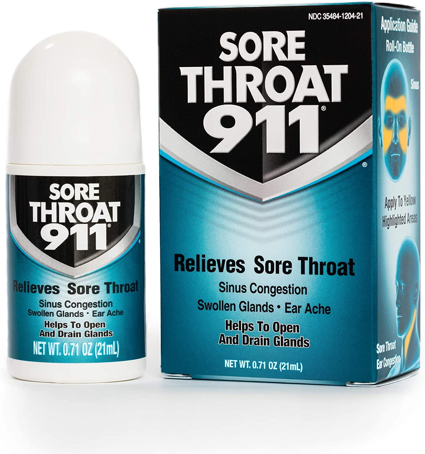3 Pack Sore Throat 911 Roll-On Congestion and Sore Throat