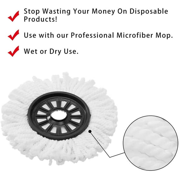 3 Pack Spin Mop Replacement