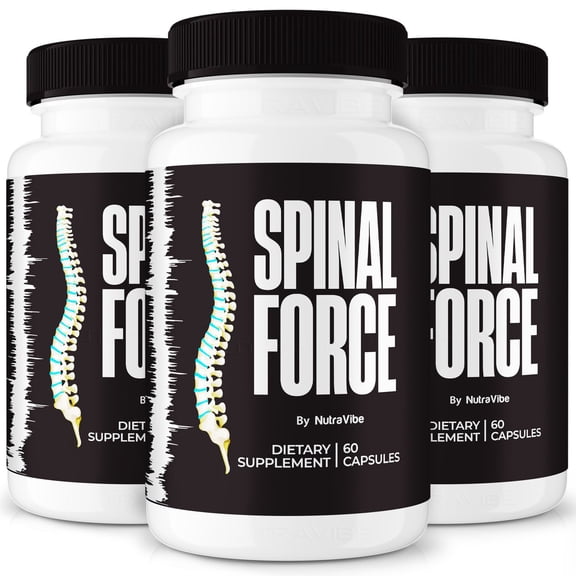 (3 Pack) Spinal Force Capsules, SpinalForce Back & Joint Supplement, All-Natural Formula To Suppport Flexibility and Overall Healthy Joints, Official Spinal Force Reviews (180 Capsules)