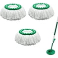 thumbnail image 1 of 3 Pack Spins Mop Replacement Head for Libman Tornado Spins Mop System, Reusable Microfiber Mop Refill Head, Triangle Spins Reusable Machine Washable Mop Replacement Head, 1 of 9