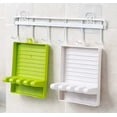 thumbnail image 1 of 3-Piece Kitchen Cooking Spoon Rest - White, Green, Gray - Holds 4 Utensils & 1 Lid, 1 of 8