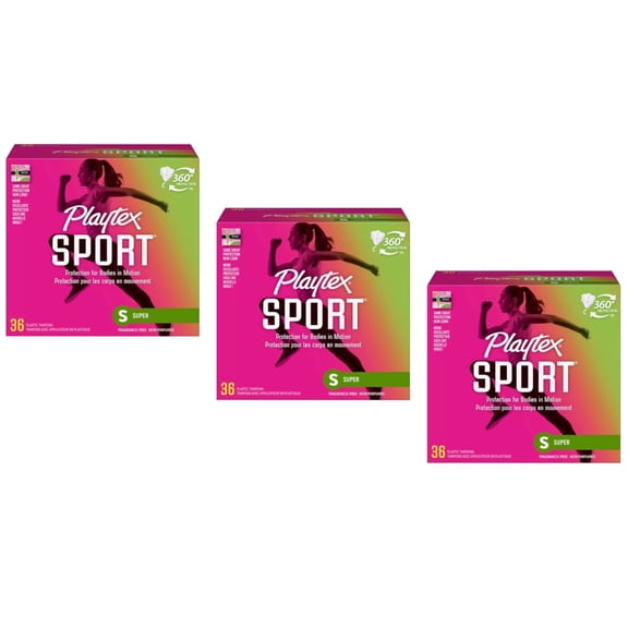 3 Pack - Sport Unscented Super Absorbency Tampons 36 ea