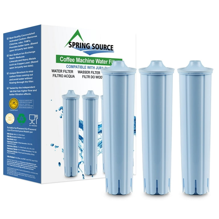 Spring Source CMF001 Coffee Machine Water Filter Replacement For Jura  Capresso Clearyl Blue 71445, 67879, ENA3, ENA5, J6, J9, J95 