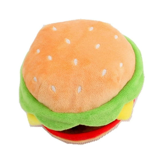 (3-Pack)Squeaky Dog Toys Dog Puppy Vaccines Chew Toys for Aggressive P Chew Chewersdonut Pizza Popsicle Steak Puppy Bones Burger Fries Durable Dog Puppy Toes Toys for Puppies Small Medium Dogs