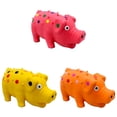 thumbnail image 1 of 3-Pack Squeaky Pig Dog Toys - Durable Rubber Chew Toys with Oinking & Grunting Sounds for Small, Medium & Large Dogs - Interactive Latex Puppy Toy Set, 1 of 10
