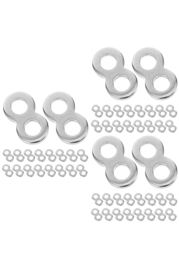 3 Pack Stainless Steel Connector Double Side Tape Drywall Key Rings Heavy Duty Silver