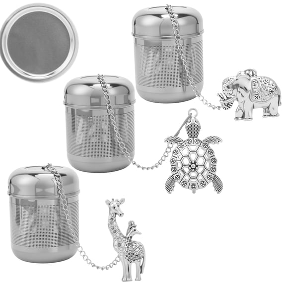 3 Pack Stainless Steel Fine Mesh Tea Infusers Loose Leaf Tea Strainer Metal Tea Diffuser Filter Gift for Tea Lovers
