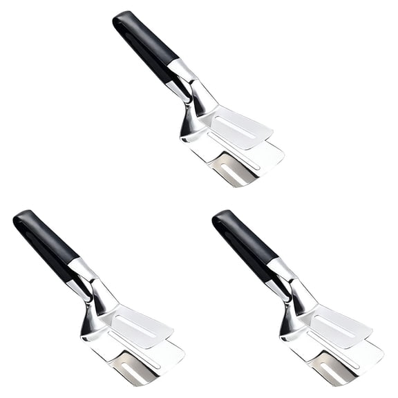3 Pack Stainless Steel Grill Clamps BBQ Meat Clip Tongs Set Outdoor Barbecue Tools For Steak Ribs Grilling Handy Heat-Resistant Easy Grip