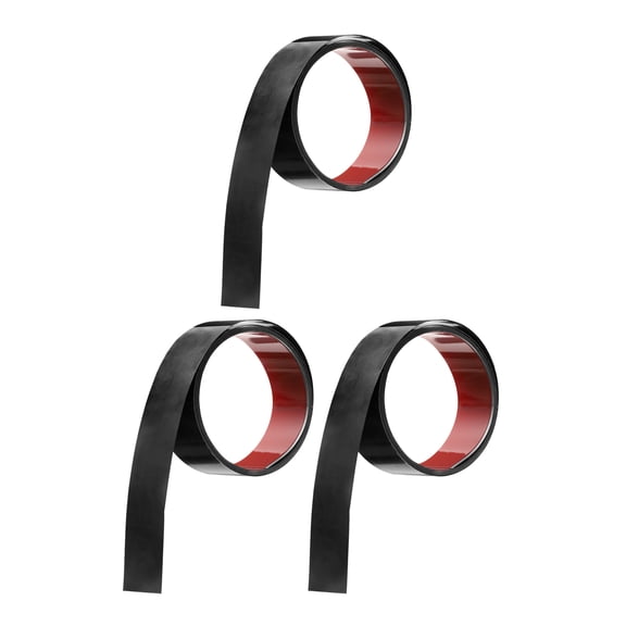 3 Pack Stainless Steel Wall Molding Trim, 10Ft x 0.98 Inch, Peel and Stick Metal Trim, Self-Adhesive Mirror Trim, Mirrored Black