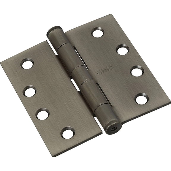 3 Pack Stanley Hardware Commercial/Residential Square 4"x4" Architectural Door Hinges in Antique Nickel