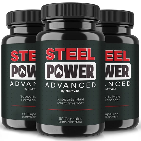 (3 Pack) Steel Power Advanced Original SteelPower Capsules with a Natural Daily Blend for Wellness |Clean, Gentle, Easy-to-Swallow Pills (180 Capsules)