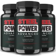 3 Pack Steel Power Advanced   Original SteelPower Capsules with a Natural Daily Blend for Wellness |Clean, Gentle, Easy-to-Swallow Pills 180 Capsules