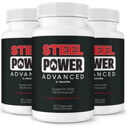 3 Pack Steel Power Advanced   Original SteelPower Capsules with a Natural Daily Blend for Wellness |Clean, Gentle, Easy-to-Swallow Pills 180 Capsules