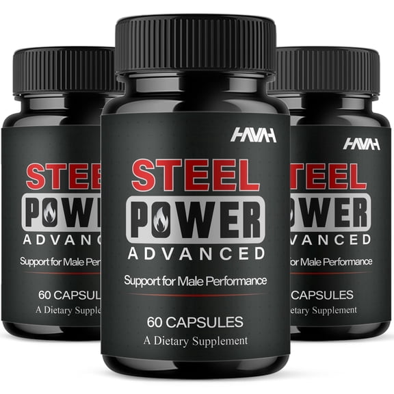 (3 Pack) Steel Power Advanced Wellness Supplement, SteelPower Maximum Strength (180 Capsules)