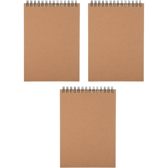 3-Pack Steno Lined Notepads with Paper Covers (5 x 7 inches)