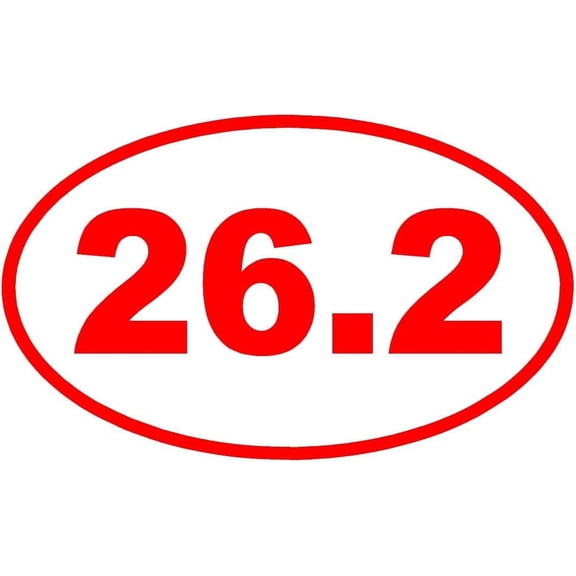 3 Pack - StickerDad 26.2 Full Marathon Running OL Vinyl Decal - Size: 5", Color: RED - Windows, Walls, Bumpers, Laptop, Lockers, etc.