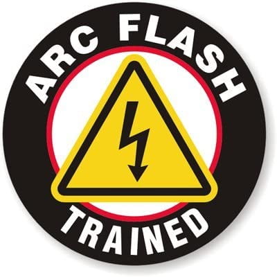3 Pack - StickerDad ARC Flash Trained V1 - Full Color Printed - (Size: 2" Color: Black) - Hard Hat, Helmet, Windows, Walls, Bumpers, Laptop, Lockers, etc.