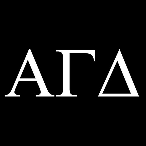 3 Pack - StickerDad Alpha Gamma Delta Sorority V1 Greek Vinyl Decal by StickerDad (Officially Lisensed) - Size: 4", Color: White - Windows, Walls, Bumpers, Laptop, Lockers, etc.