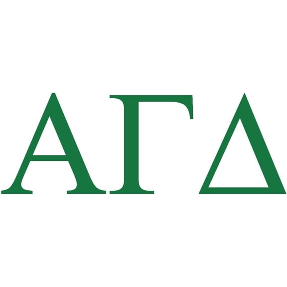 3 Pack - StickerDad Alpha Gamma Delta Sorority V1 - Greek Vinyl Decal by StickerDad - Size: 6", Color: Green - Windows, Walls, Bumpers, Laptop, Lockers, etc.