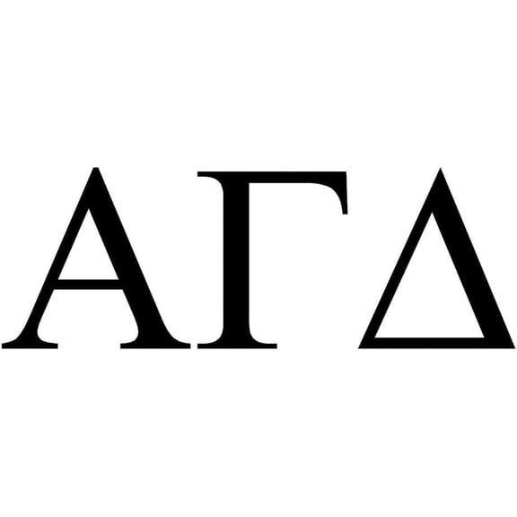 3 Pack - StickerDad Alpha Gamma Delta Sorority V1 - Greek Vinyl Decal by StickerDad - Size: 6", Color: Black - Windows, Walls, Bumpers, Laptop, Lockers, etc.