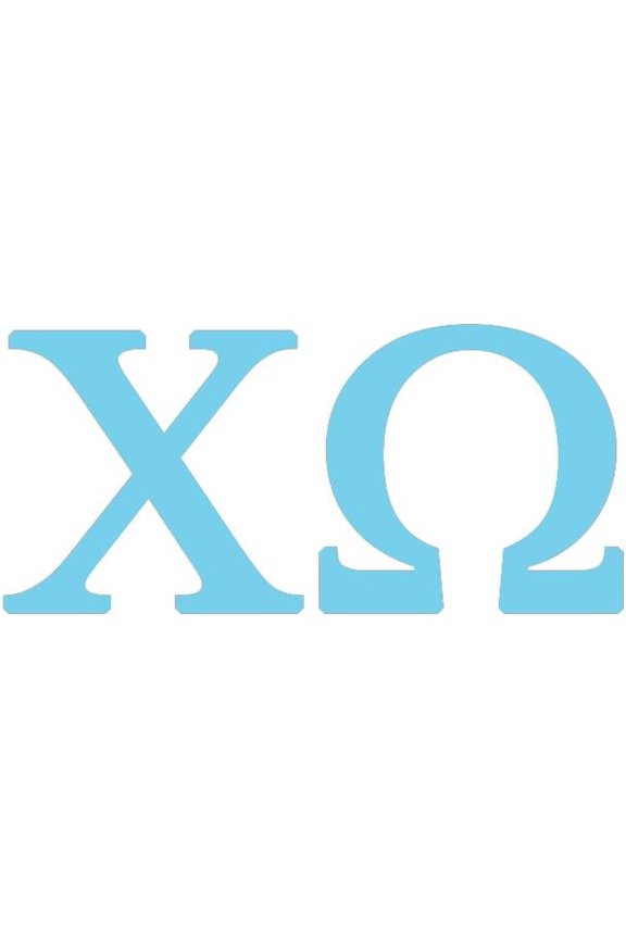 3 Pack - StickerDad Chi Omega (Officially Licensed Product) Size: 4", Color: Light Blue for Windows, Walls, Bumpers, Laptop, Lockers, etc.