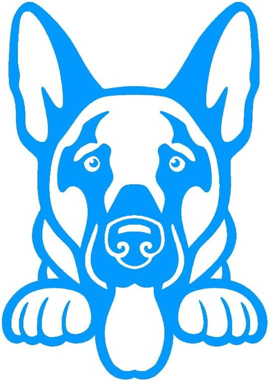 Schnauzer Peeking Vinyl Decal By StickerDad - 13cm White, For Windows, Laptops, Cars, Walls