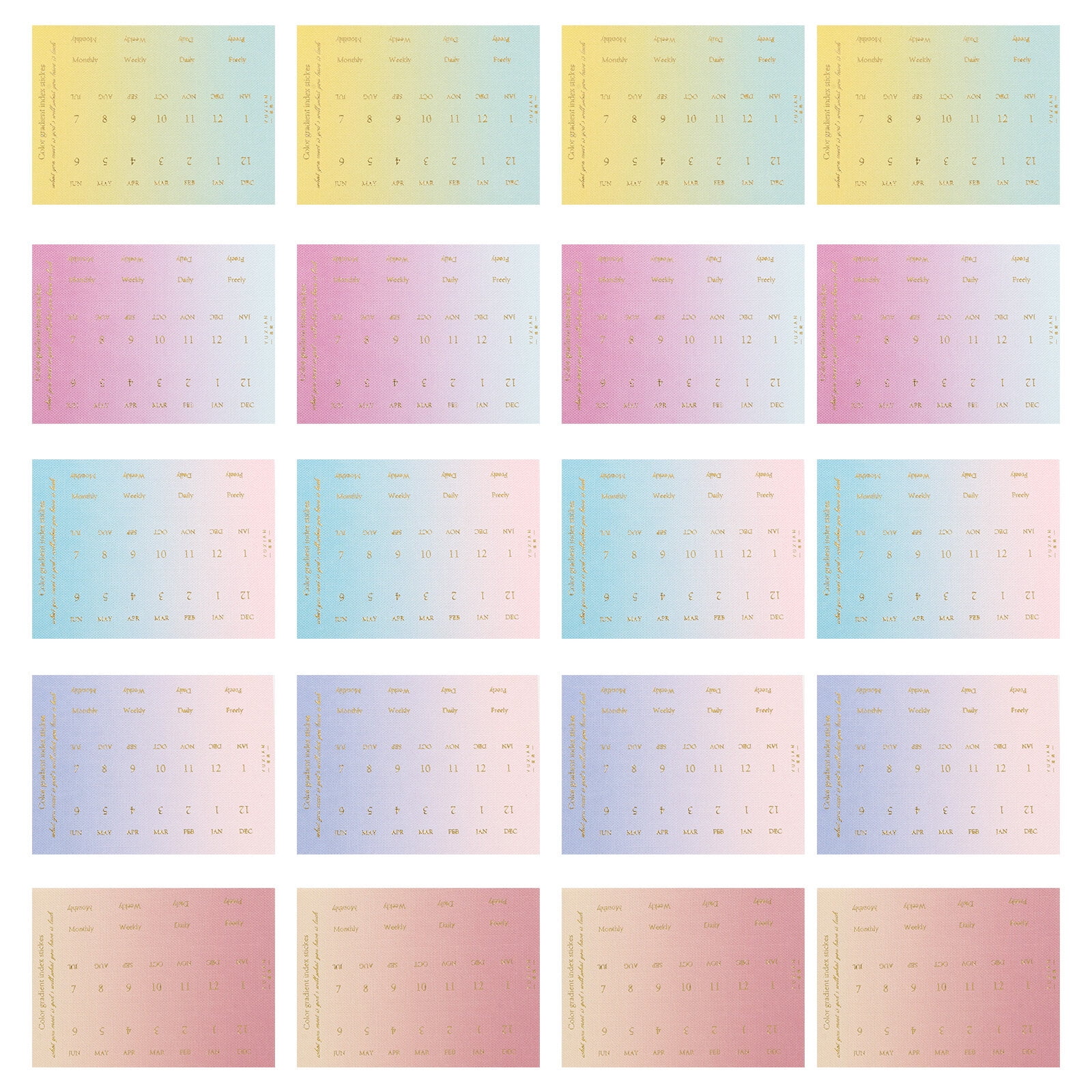3 Pack Sticky Labels Highlighters Date Month Stickers Index Tabs ...