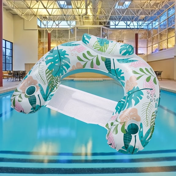 3 Pack Striped Inflatable Pool Noodle Sling Floating Chairs, Adult Water Float Lounge for Summer Pool Party Entertainment