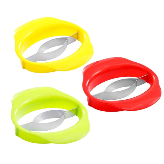 3-Pack Sturdy Mango Slicer, Peeler & Pit Remover Ergonomic Rubber Grip Handle, Easy Pit Removal & Slicing