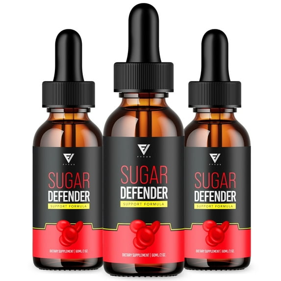 (3 Pack) Sugar Defender Drops Maximum Strength Formula Supplement for Health and Wellness Reviews SugarDefender (180 ML)