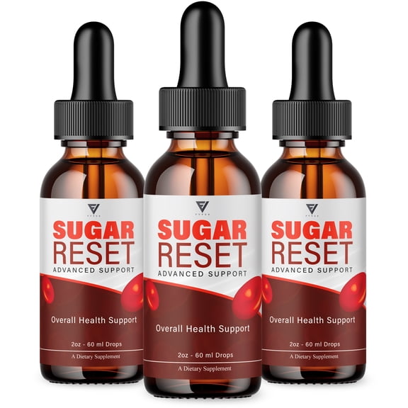(3 Pack) SugarReset Advanced Support, Sugar Reset Liquid Supplement (6oz)