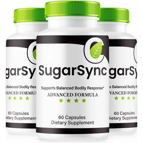 (3 Pack) SugarSync Glyco Optimizer Capsules - Official SugarSyncGlyco Blood Support Formula, Sugar Sync Blood Vessel Cleaner, Glycogen Pills, Overall Health & Wellness, Reviews (180 Capsules)