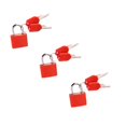 thumbnail image 1 of 3 Pack Suitcase Locks with Keys - Multicolor Metal Luggage Padlocks - Mini Keyed Padlocks for Suitcase,Backpack,Boxes,Travel Bags,Locker, 1 of 2