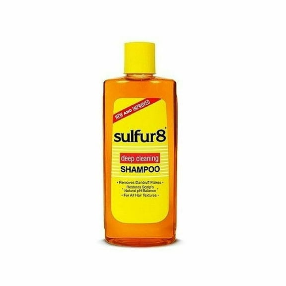 3 Pack Sulfur 8 Deep Cleaning Shampoo for Dandruff, 7.5 Oz