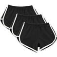 thumbnail image 1 of 3 Pack Summer Hot Shorts for Women Elastic Waist Cotton Sports Shorts Athletic Yoga Dance Pajama Short Pants (2XL, Black), 1 of 6