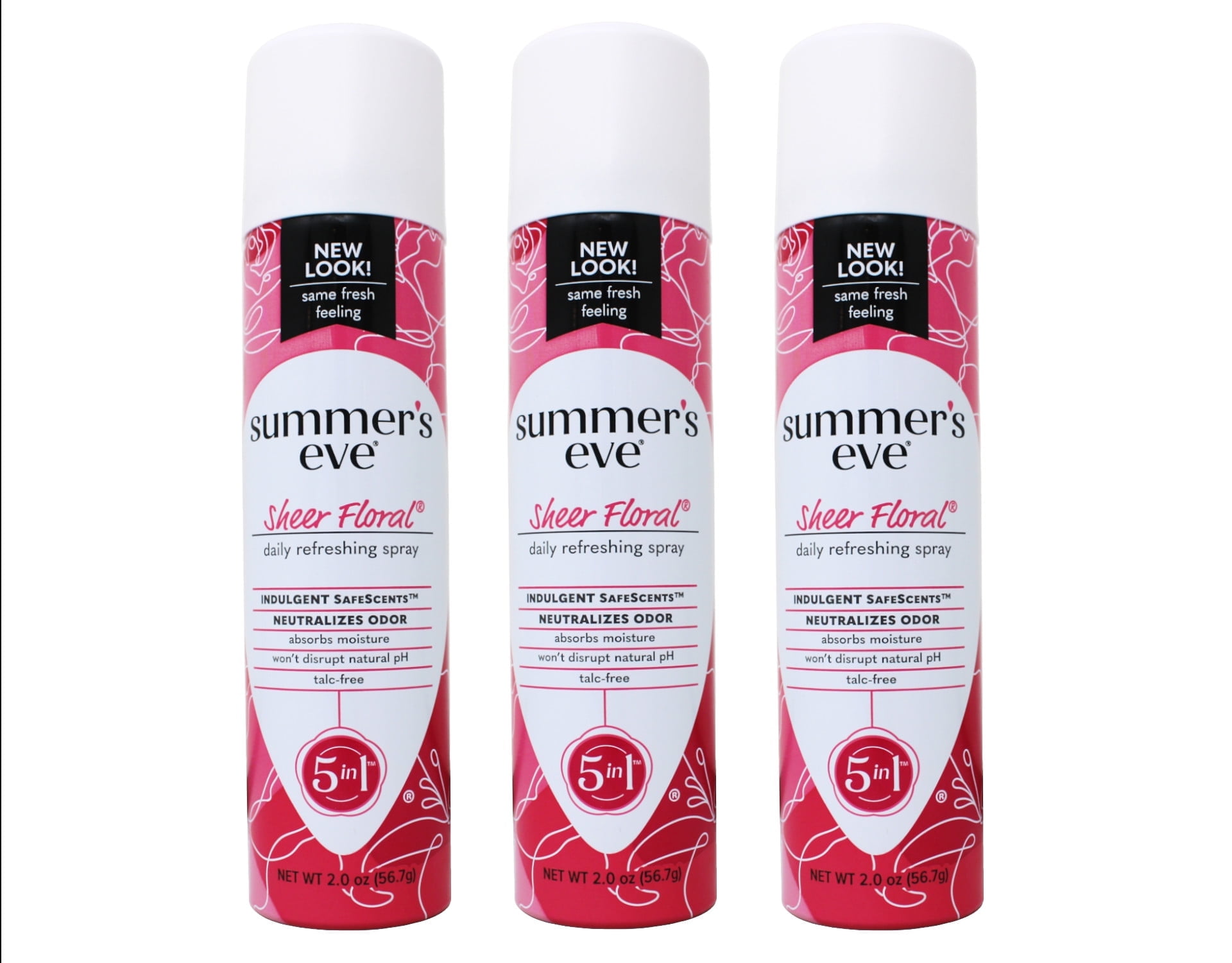 3 Pack - Summer's Eve Sheer Floral Freshening Spray 2 Ounce