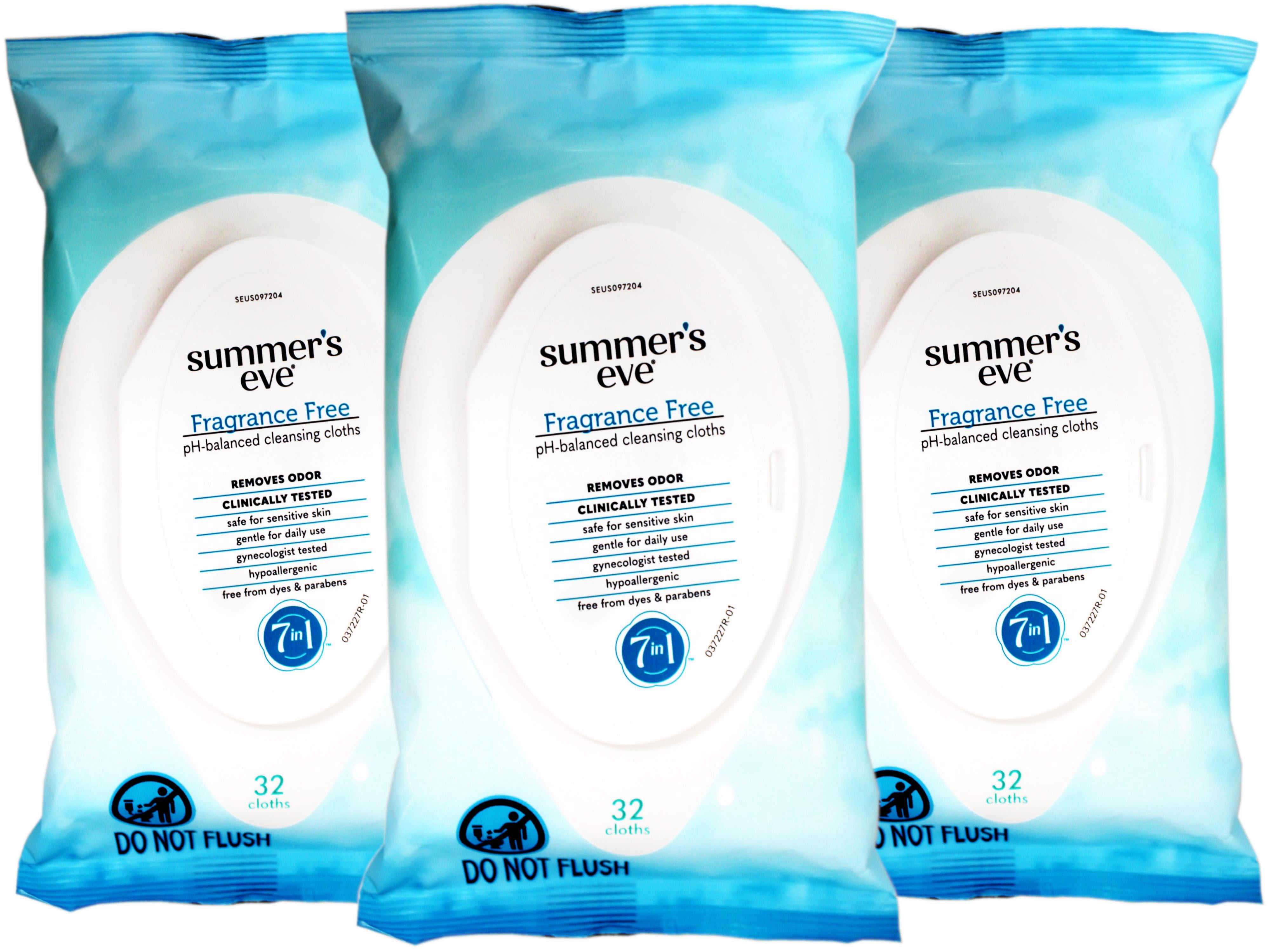 3 Pack - Summer's Eve Summers Eve Cleansing Cloths  32 ea