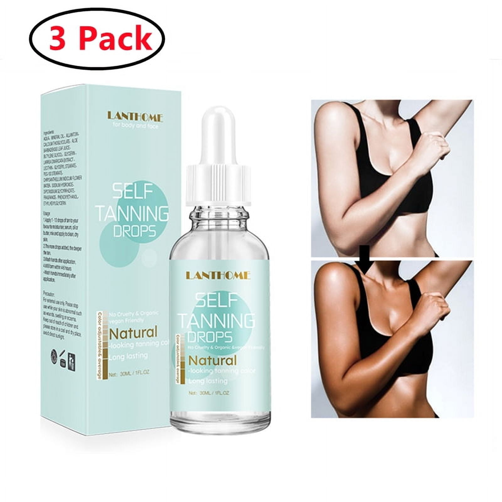 3 Pack Sun Tan & Body Oil|Organic Tanning Bed Lotion|Get Healthy Deep Chocolate Tan|Tanning Accelerator with 5 Precious Oils