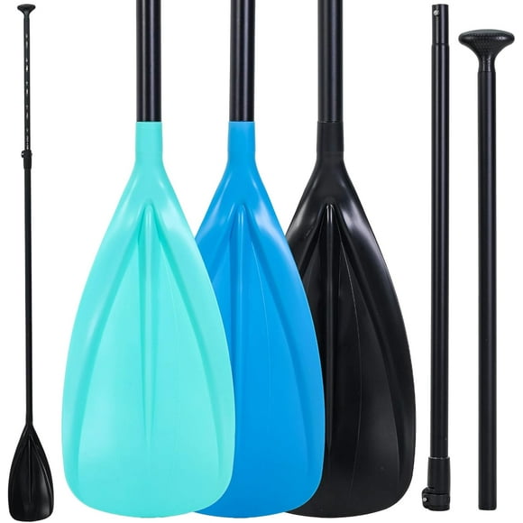 3 Pack Sup Paddle 3 Pieces Adjustable Aluminium Stand-up Sup Paddle with Glass Fiber Blade Adjustable Aluminum Alloy Shaft 65" - 85" for Surfing Floating Water Sport