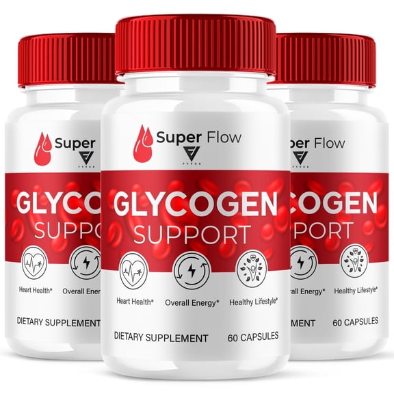 (3 Pack) Super Flow Capsules, Super Flow Pills for Glycogen and Overall Wellness Support Advanced Formula Reviews (180 Capsules)